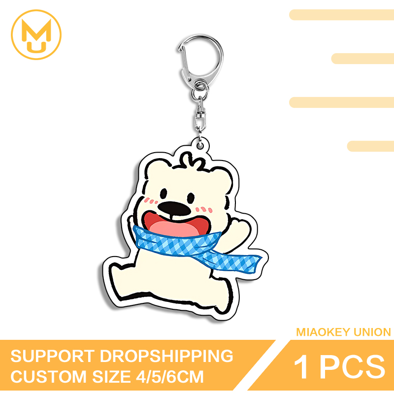 Resin Art Keychain Design - Leuke Run Bear Opvallende Edgy Exclusief