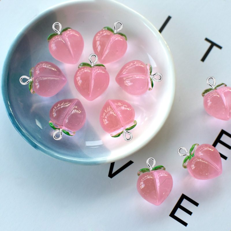 Resin Art Jewelry Kit - 10 stuks nieuwe transparante perzik platte