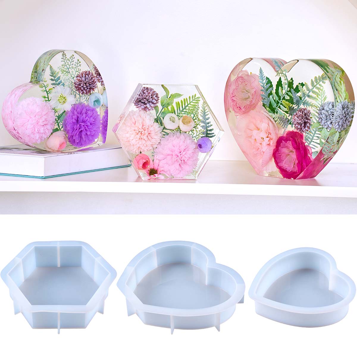Resin Art Heart - Grote liefde siliconen mal DIY hart
