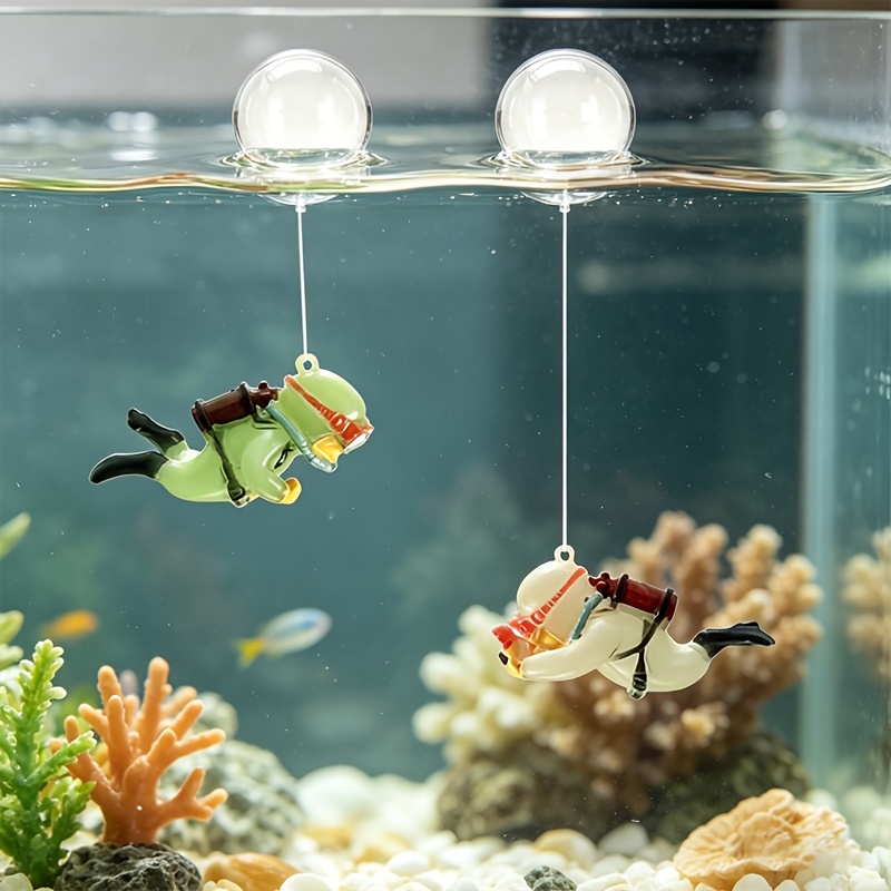 Resin Art Underwater - Aquariumharsdecoratie Mini Duiker Beeldje Met Glow-in-the-dark