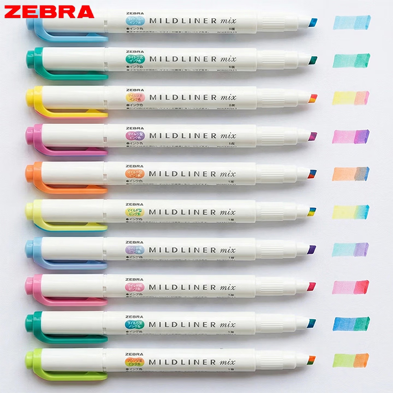 Zebra Pen Mildliner - Zebra WKS23 Mildliner Markeerstift Gemengde tweekleurige