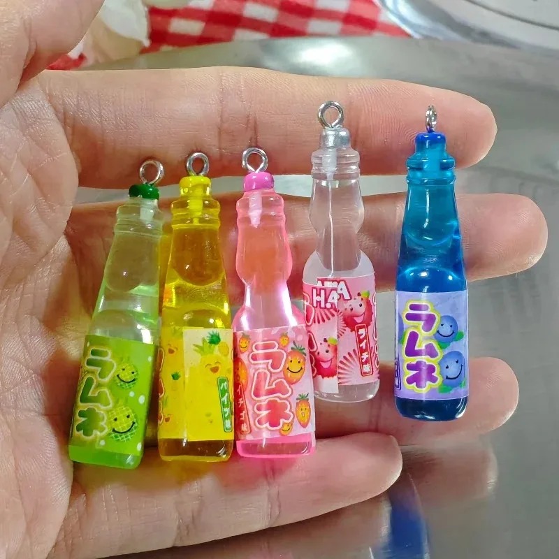 Resin Art Jewelry Kit - 10 stuks kleine frisdrankflesjes hars bedels