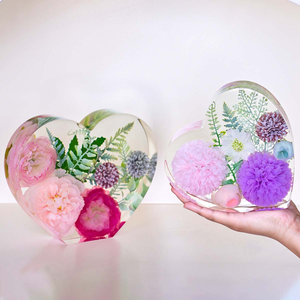 Resin Art Heart - Hart Hexagon Ornament Boekensteun Siliconen Mal