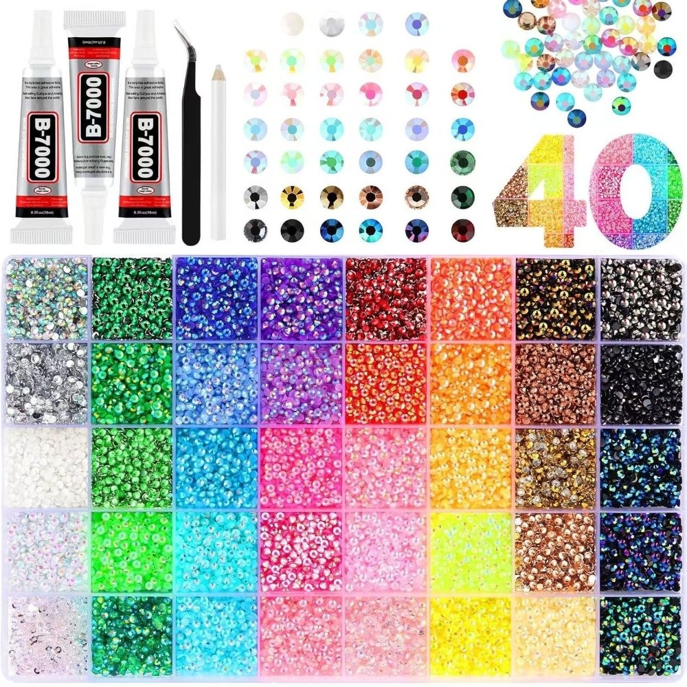 Resin Art Workshop - Multicolor hars strass steentjes kit DIY