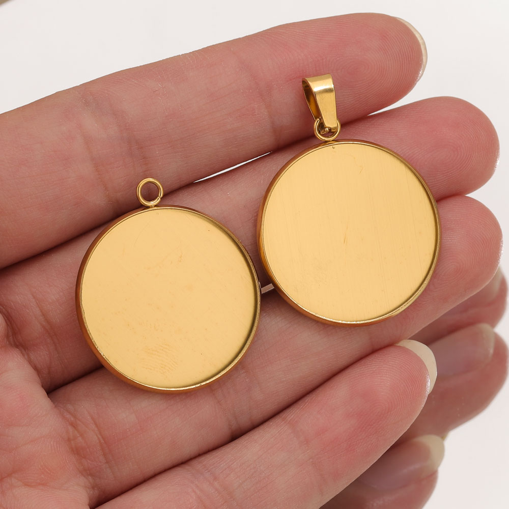 Resin Art Jewelry Kit - 10st roestvrij staal gouden hangers hars