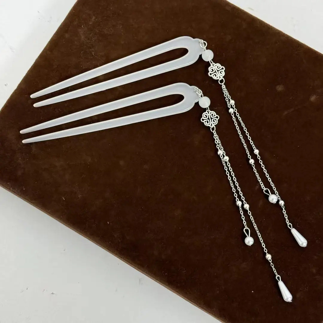 Resin Art Store - 1/2 stuks U-vormige haarspeld voor vrouwen
