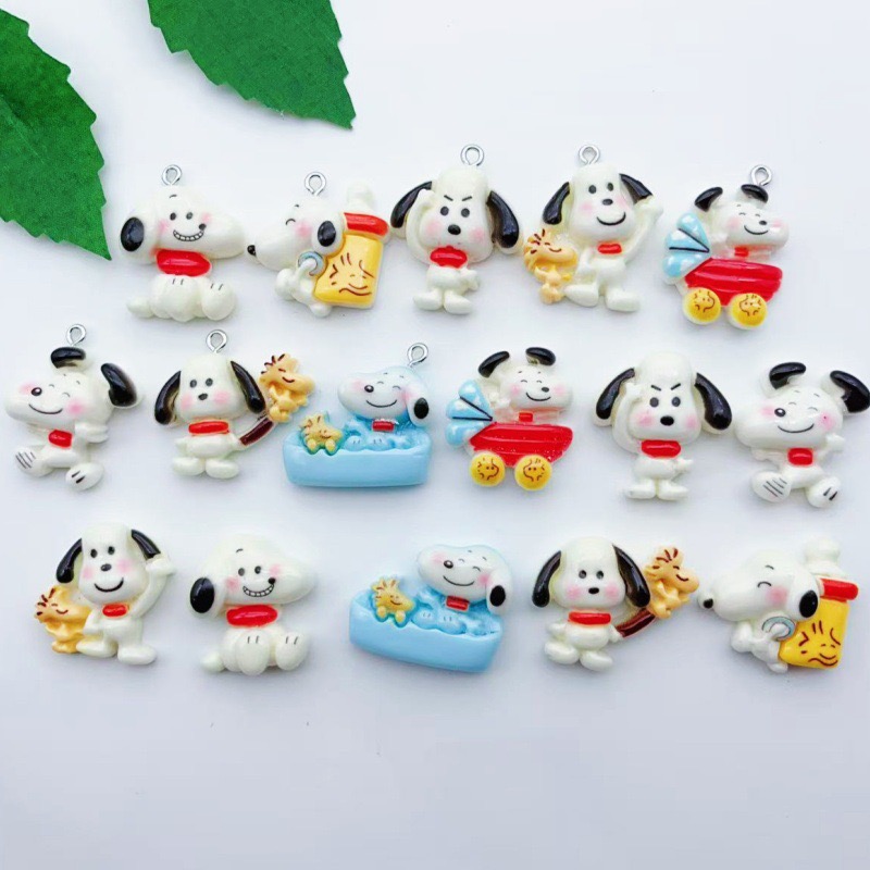 Resin Art Jewelry Kit - 12 stuks hars cartoon hondenhangers, DIY