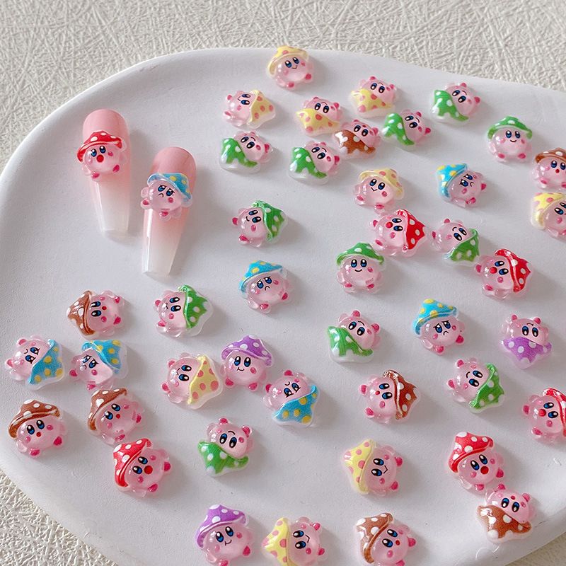 Resin Art Workshop - 2/10/20pcs Kirby Nail Charms 3D Hars
