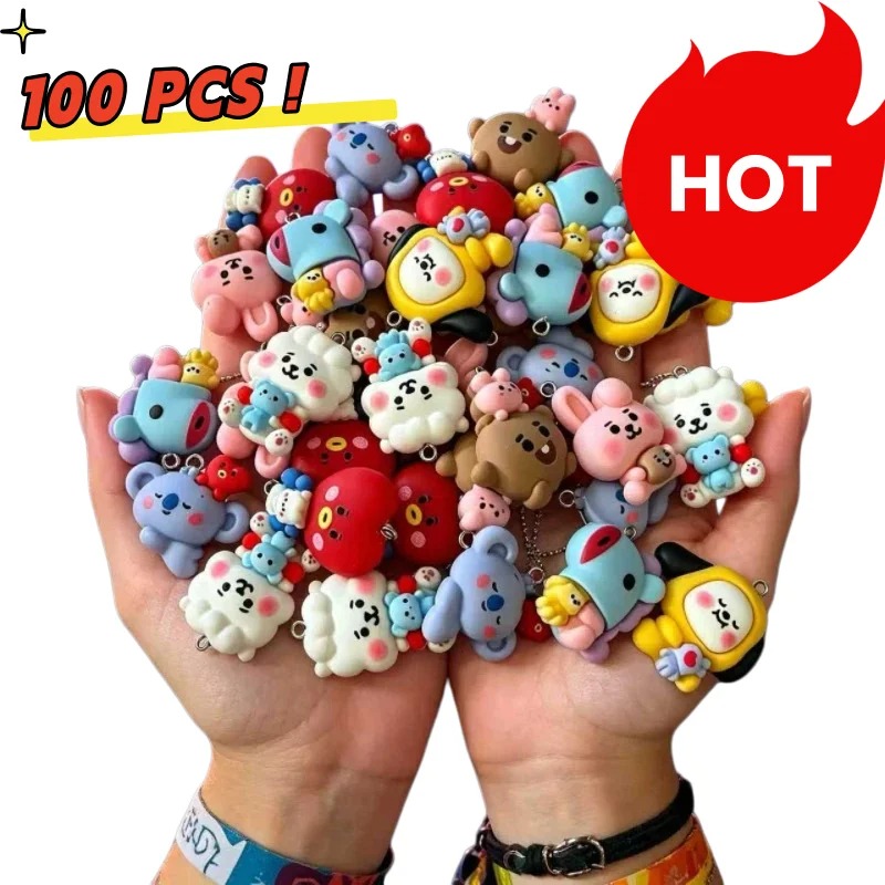 Resin Art Jewelry Kit - 7 stks BT21 Hars Cartoon Charm