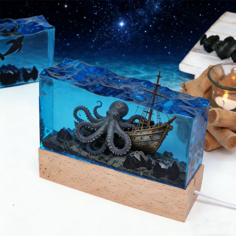 Resin Art Underwater - DIY Harsen Ambachtelijke Licht Onderwater Landschap
