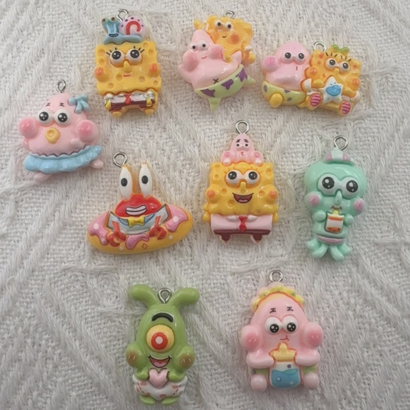 Resin Art Jewelry Kit - 10 stuks cartoonhars hangers, DIY sieraden