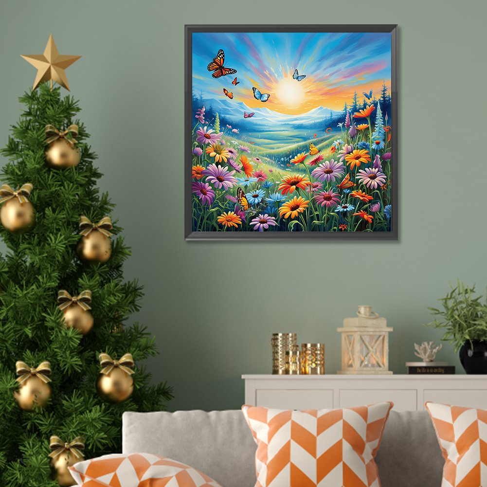 Resin Art Flower - Diamond Painting Familie Schattige Herten Bloem