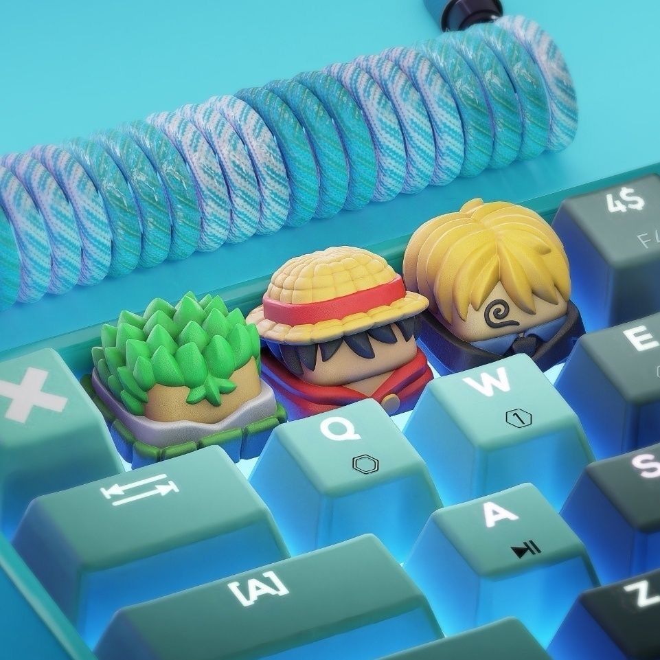 Resin Art Workshop - Nieuwe Kawaii EEN STUK Luffy Keycaps