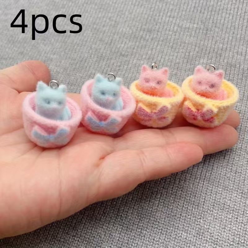 4 stuks 3D pluche hars kattenh - Resin Art Jewelry Kit recensie en prijs