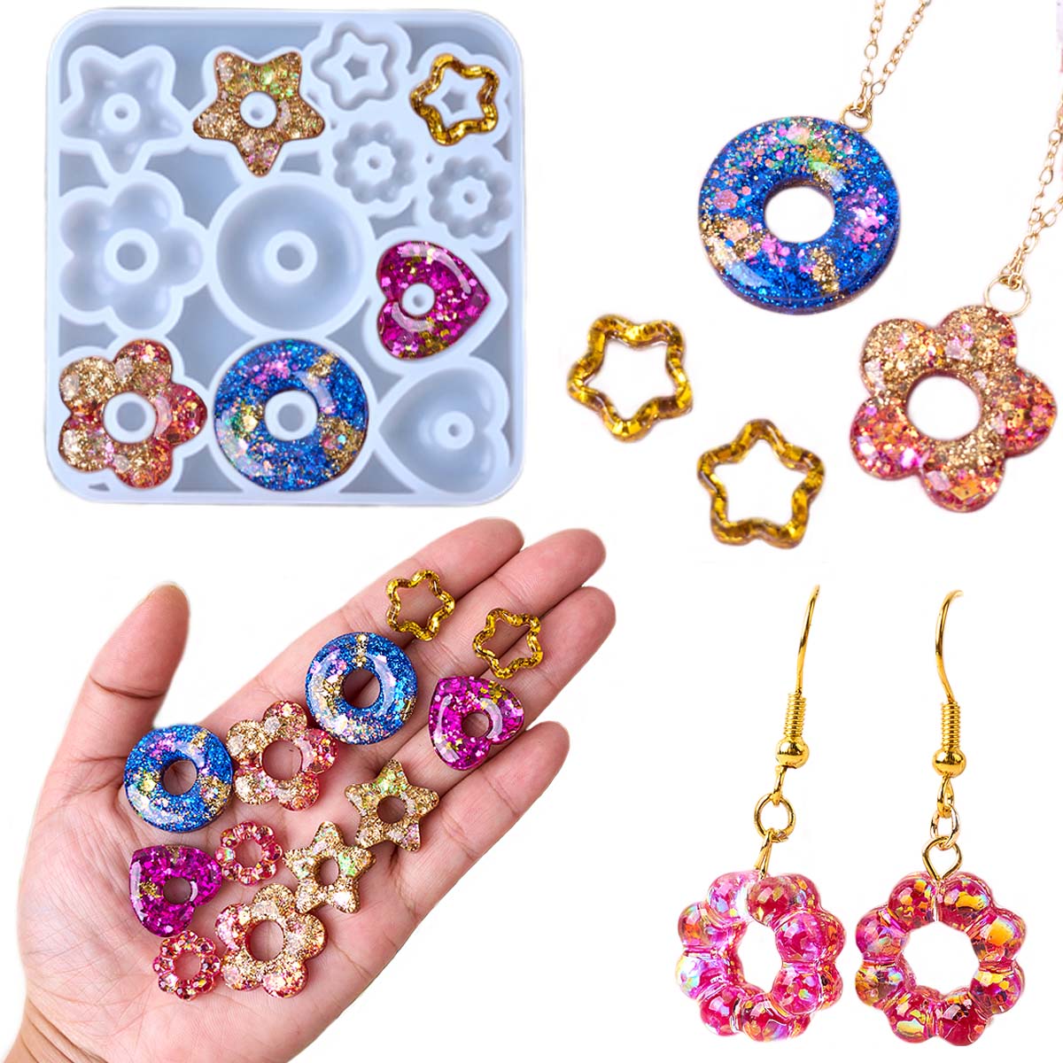 Multifunctionele sieraden sili - Resin Art Heart recensie en prijs