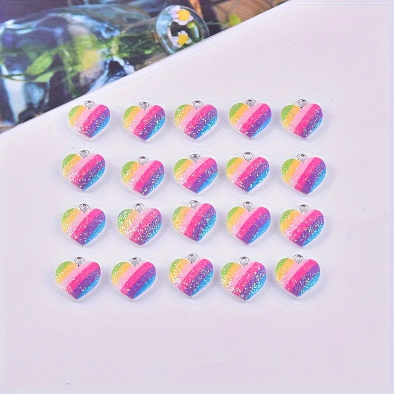 10 stuks kleurrijke hartvormig - Resin Art Heart recensie en prijs