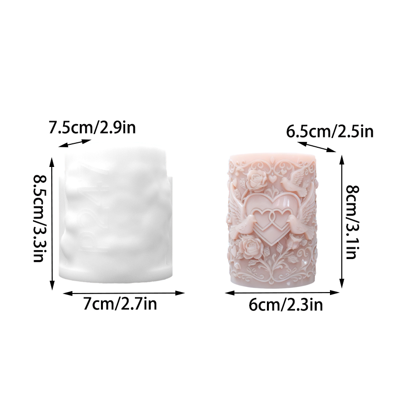 Dubbel hart verbonden witte du - Resin Art Heart recensie en prijs