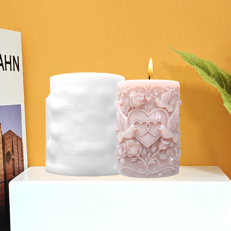 Dubbel hart verbonden witte du - Resin Art Heart recensie en prijs