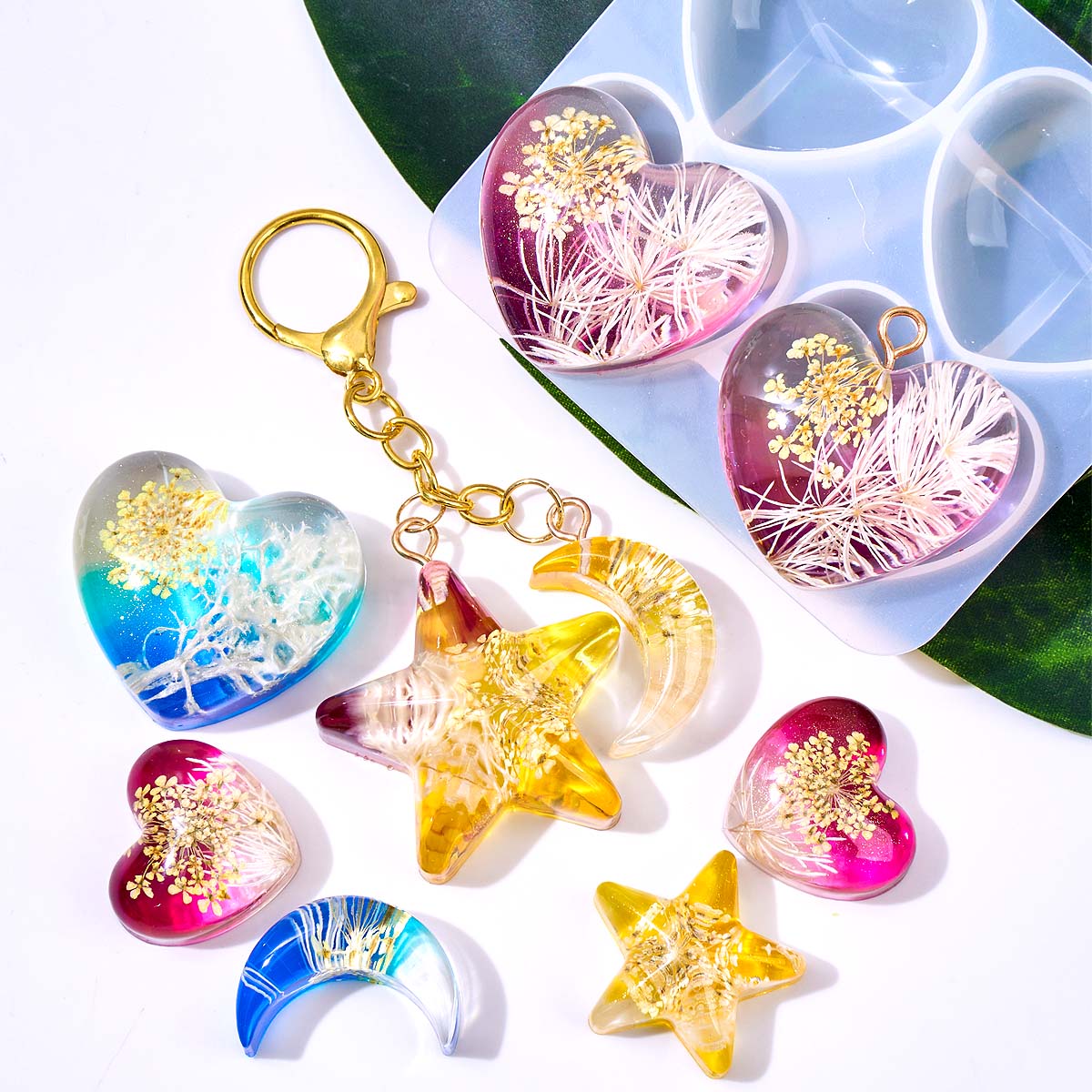Hart Ster Maan Hanger Silicone - Resin Art Heart recensie en prijs