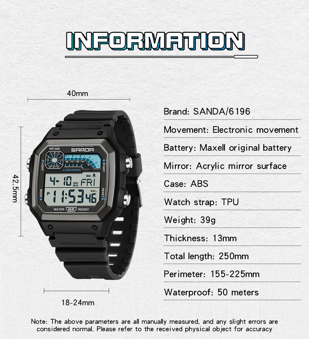 Sanda 6196 Mannen Elektronisch - Resin Art Underwater recensie en prijs