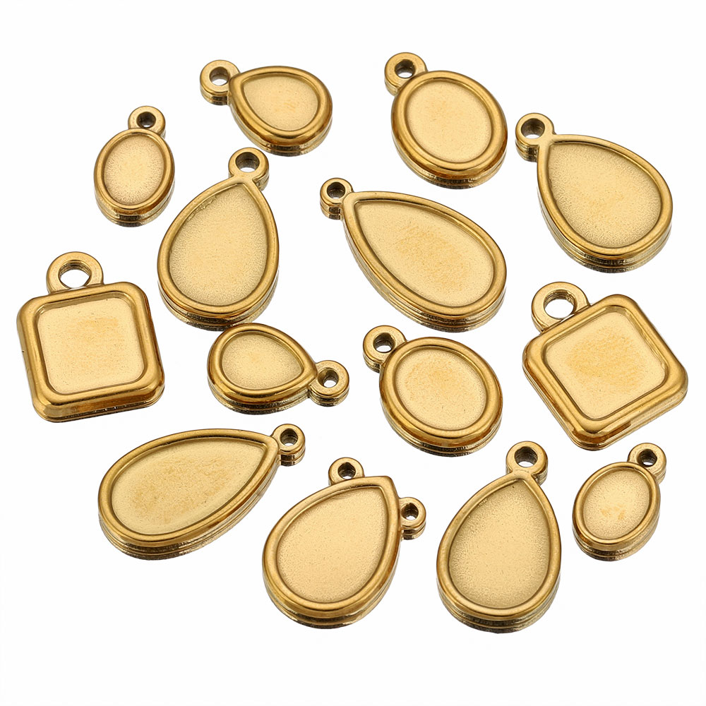 5 stuks roestvrijstalen vierka - Resin Art Jewelry Kit recensie en prijs