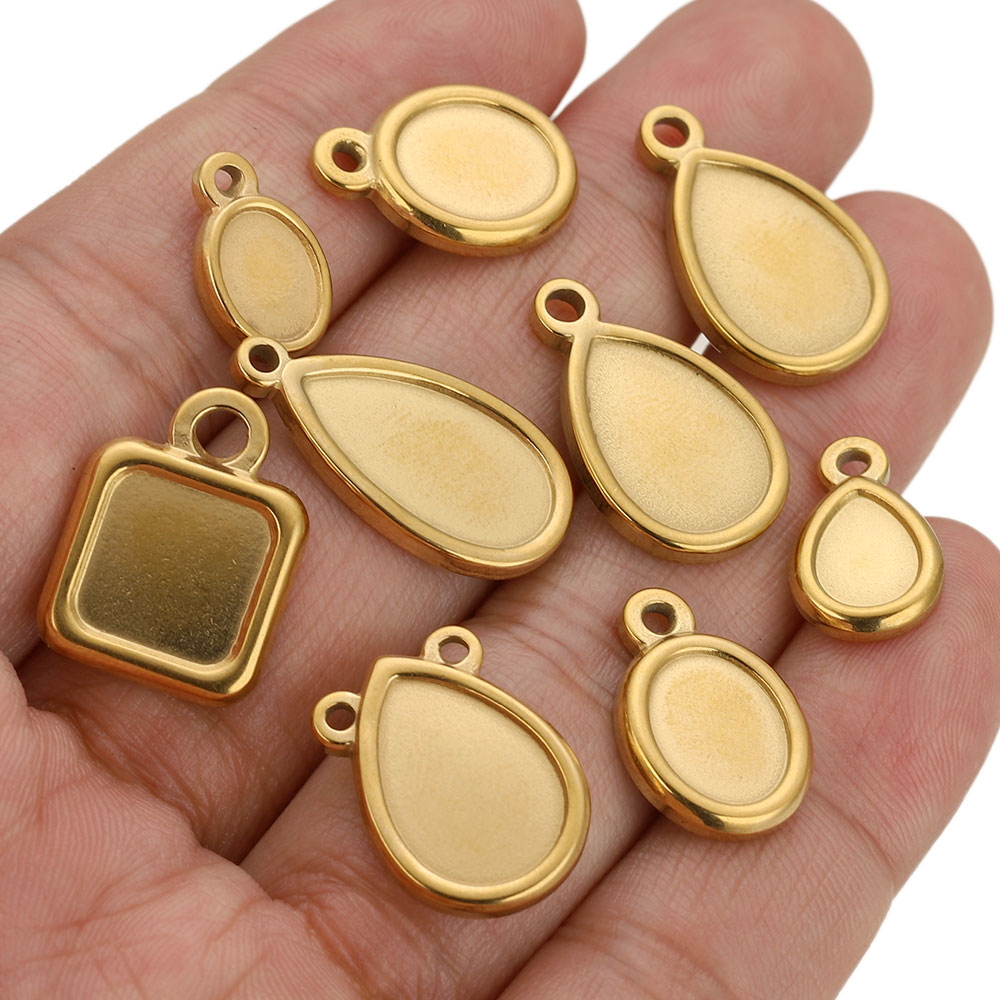 5 stuks roestvrijstalen vierka - Resin Art Jewelry Kit recensie en prijs