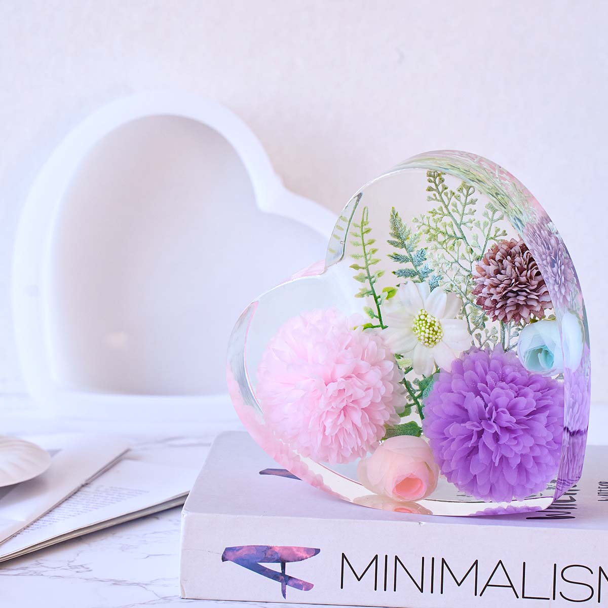 Hart Hexagon Ornament Boekenst - Resin Art Heart recensie en prijs