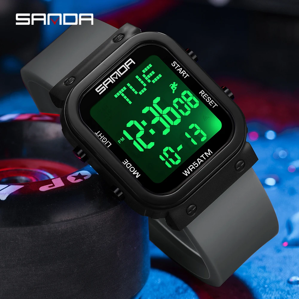 SANDA digitaal horloge heren m - Resin Art Underwater recensie en prijs