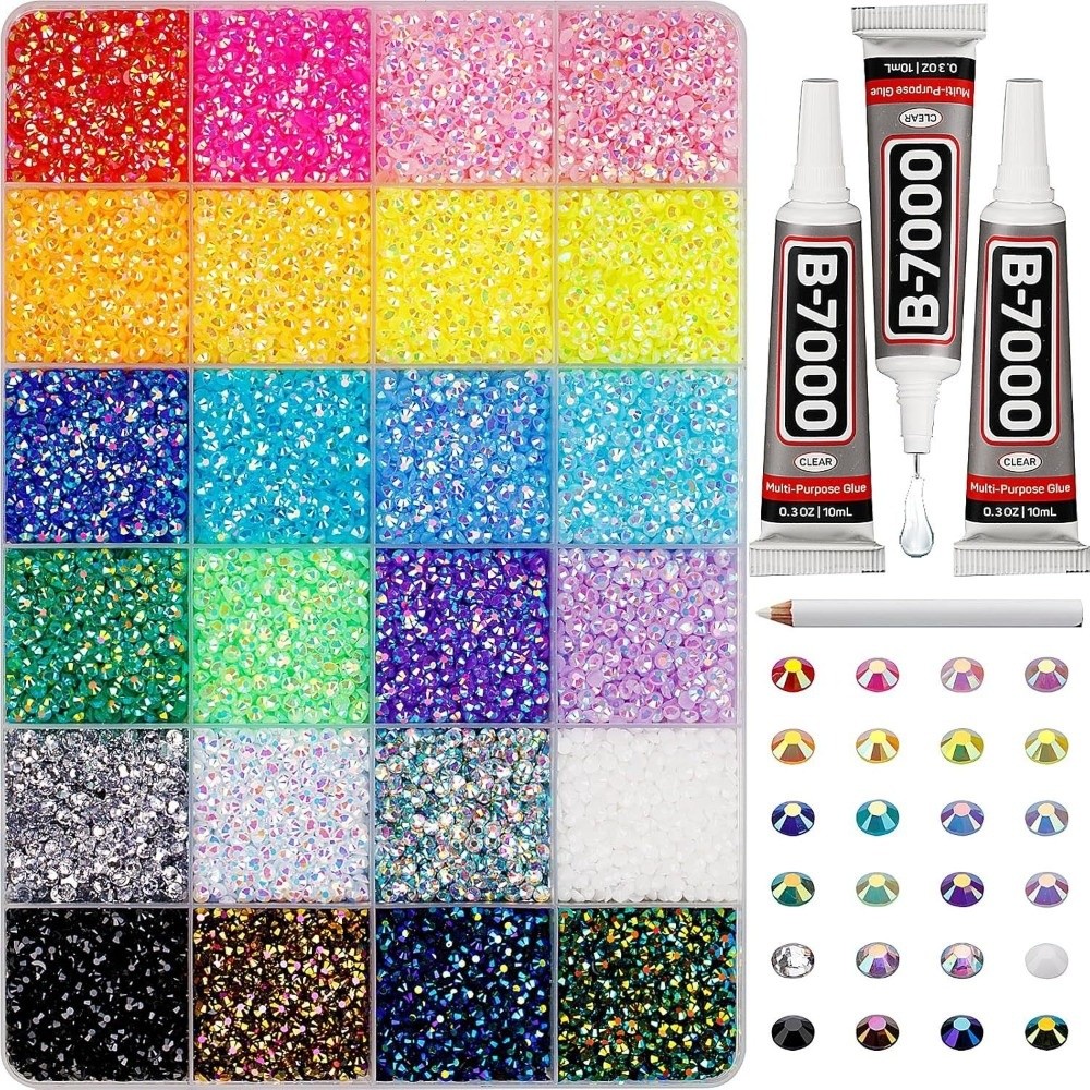 Multicolor hars strass steentj - Resin Art Workshop recensie en prijs
