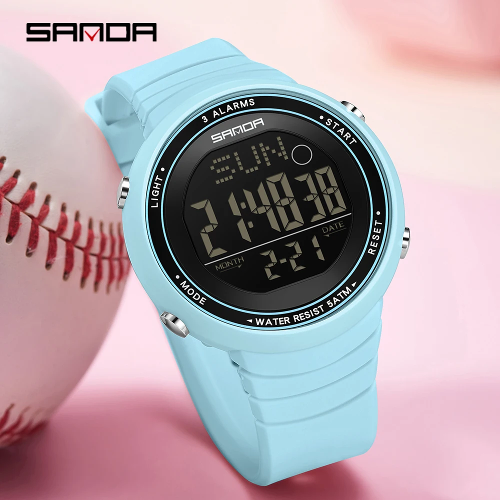 SANDA digitaal sporthorloge vo - Resin Art Underwater recensie en prijs
