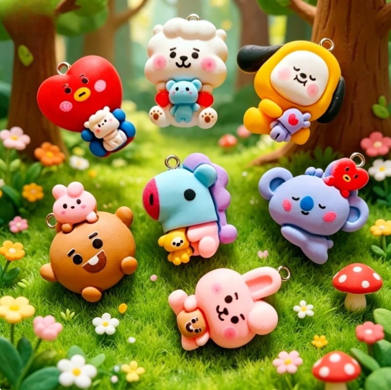 7 stks BT21 Hars Cartoon Charm - Resin Art Jewelry Kit recensie en prijs