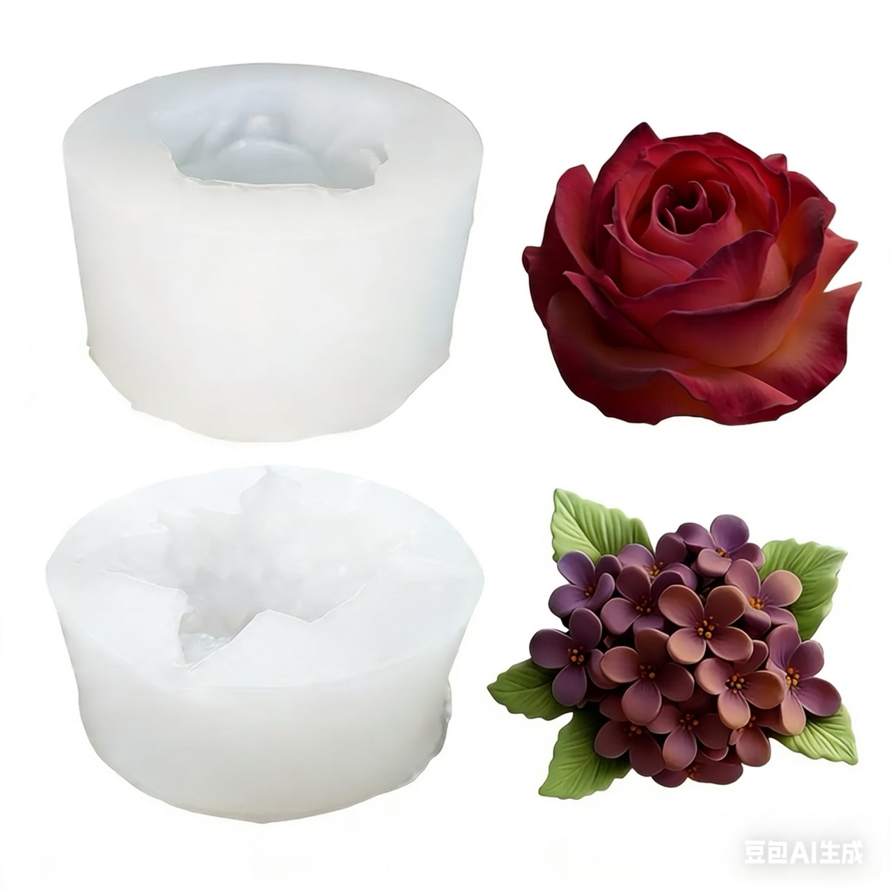 2-delige 3D Rose Lilac Flower  - Resin Art Design For Wedding recensie en prijs