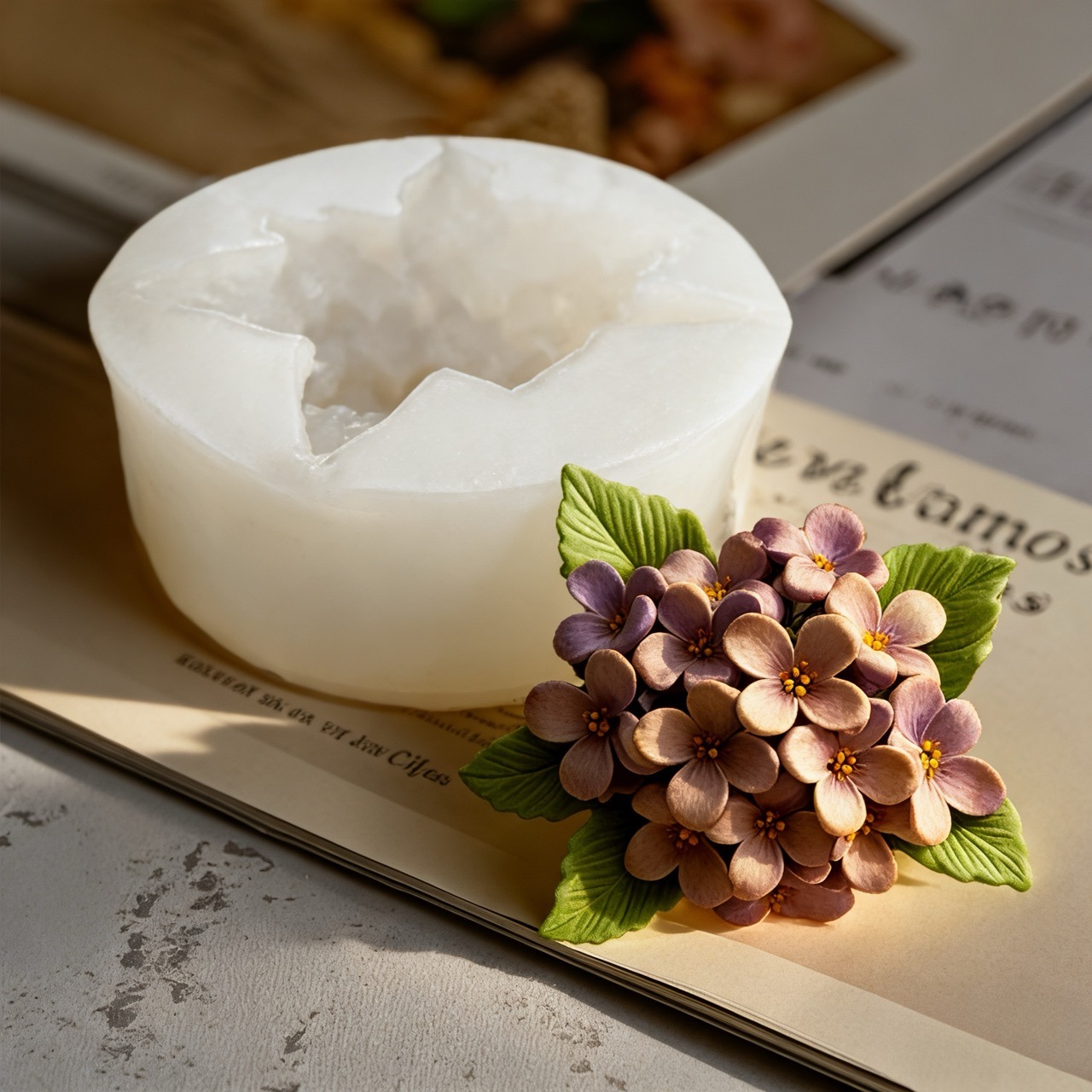 2-delige 3D Rose Lilac Flower  - Resin Art Design For Wedding recensie en prijs