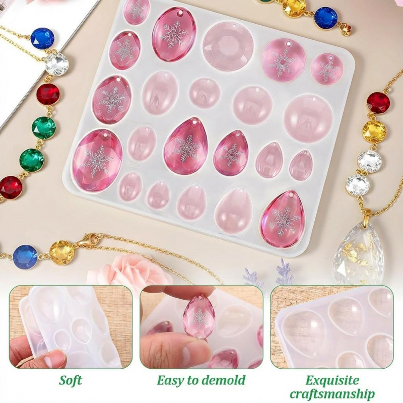 3-delige set edelsteen silicon - Resin Art Heart recensie en prijs